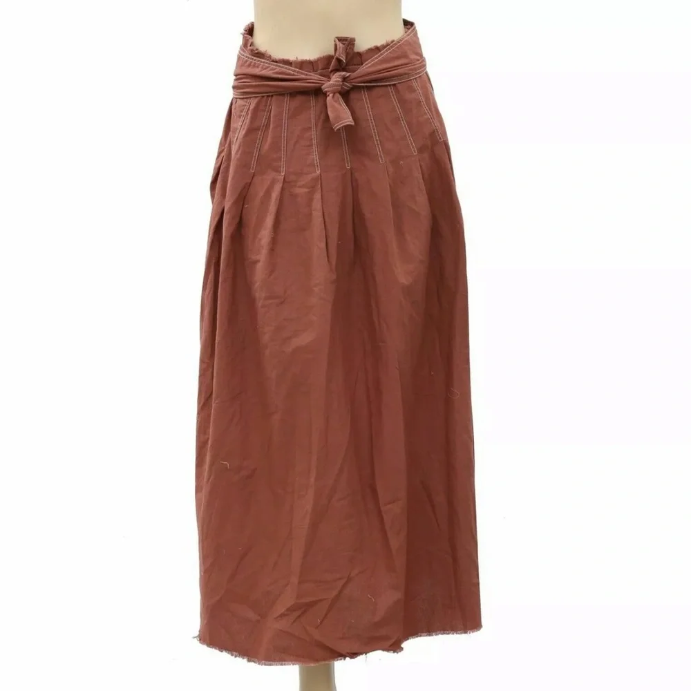 Free People Rust Brown Midi Wrap Skirt - Picture 4 of 4
